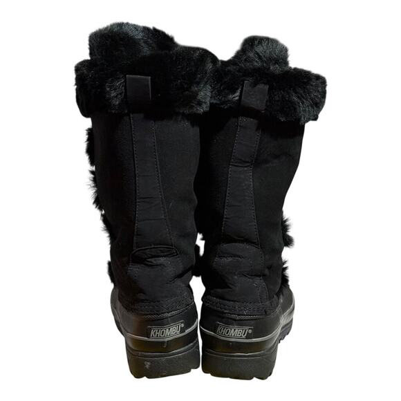 Khombu Winter Snow Boots Women's Size 8 Black Faux Fur Waterproof Cold Weather - Picture 4 of 7